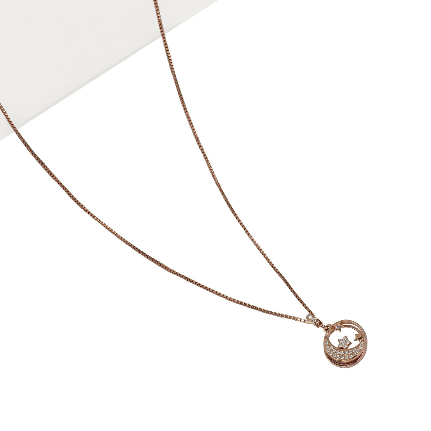 CIRCULAR RADIANCE CHAIN NECKLACE