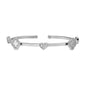 STERLING CLASSIC HEART BANGLE BRACELET