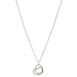 TWO HEARTS CZ CHAIN NECKLACE