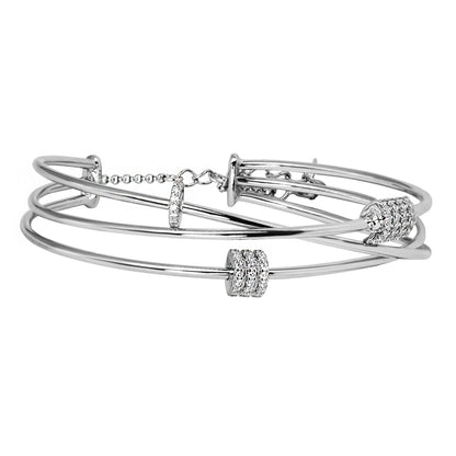 STERLING EPITOM ZIRCON BANGLE BRACELET