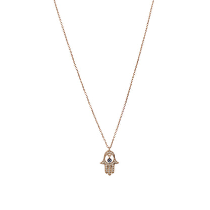 HAMSA HAND CASUAL CZ NECKLACE