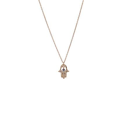 HAMSA HAND CASUAL CZ NECKLACE