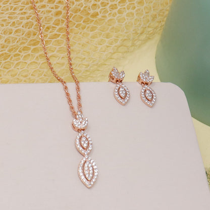 SPARKLING SAGA CHAIN NECKLACE WITH EARRING