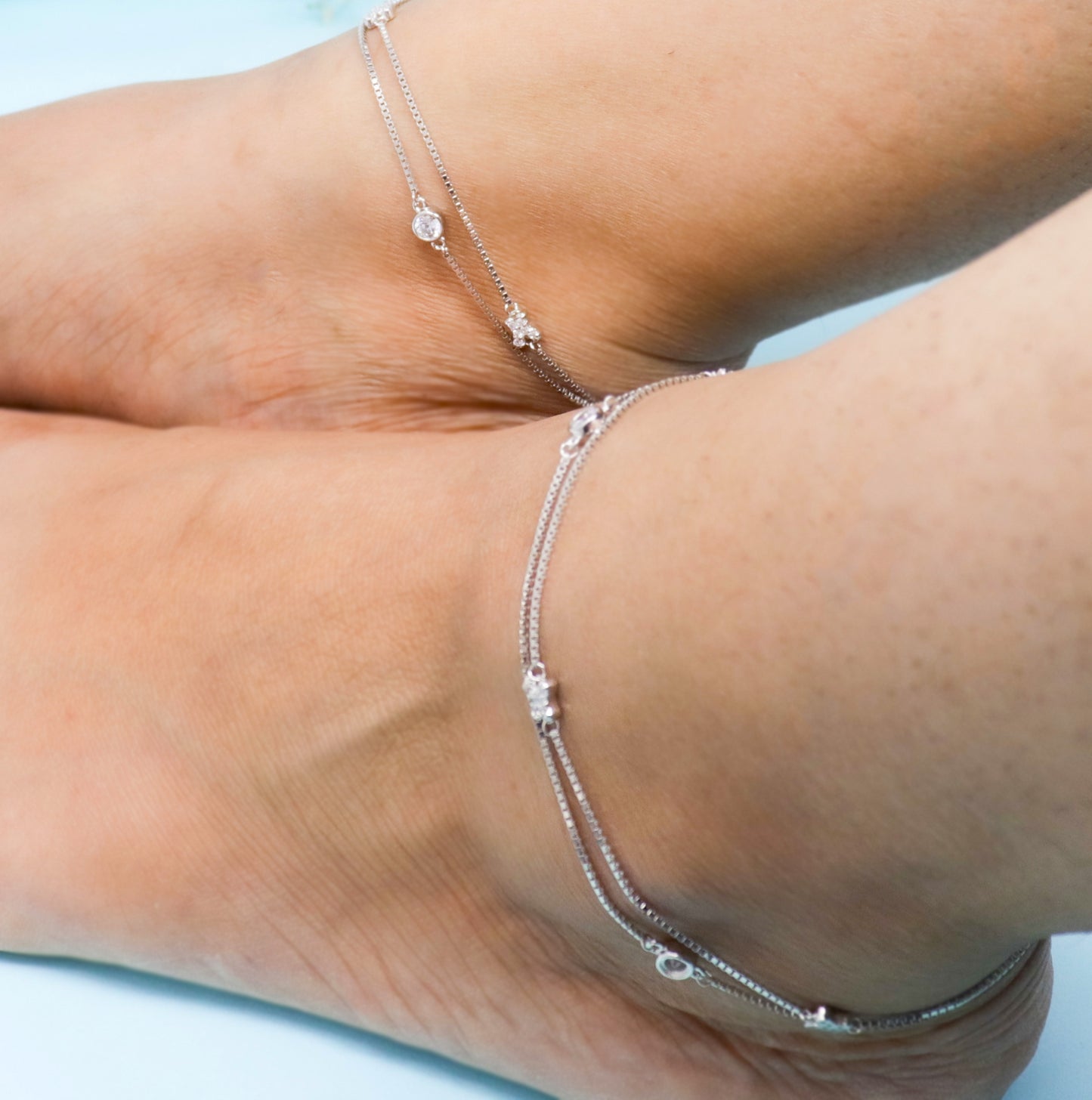 MINIMAL ROUND CZ ANKLET