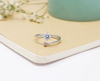 CLASSY SOLITAIRE CZ SILVER RING