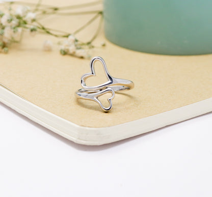 UNITY HEART SILVER RING